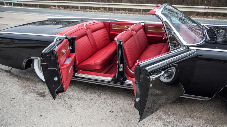 Front and back doors open on 1965 Lincoln Continental