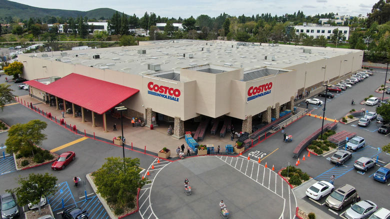 Aerial view of a Costco location