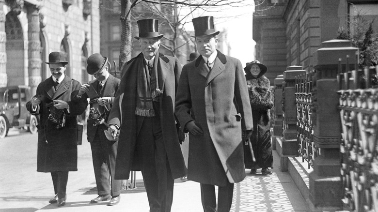 John D. Rockefeller and son