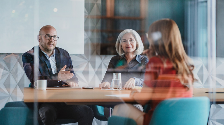 business meeting in luxury office