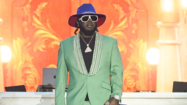 T-Pain performs during the 2025 Boston Calling Music Festival at Harvard Athletic Complex