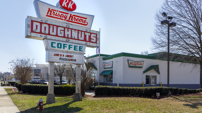Storefront of Krispy Kreme donut shop