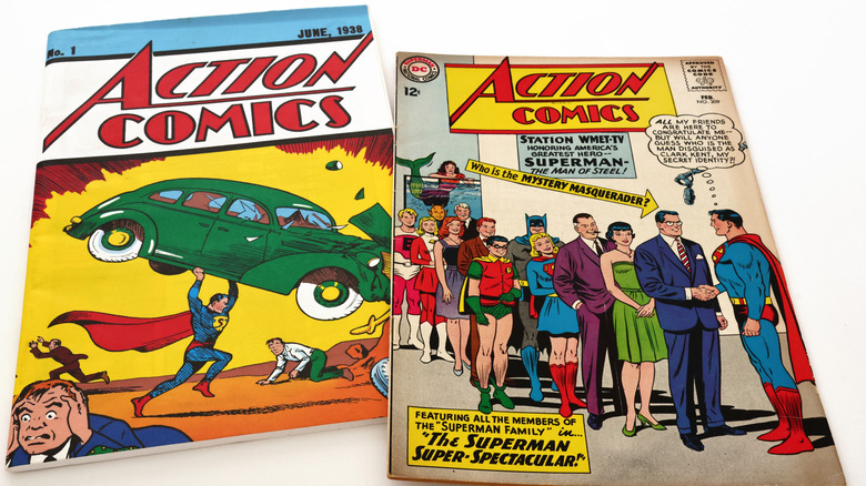 Two colorful vintage DC comic books