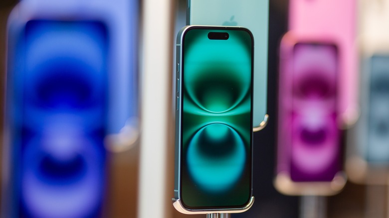 The iPhone 16 on display at Apple's The Grove store in Los Angeles in September 2024