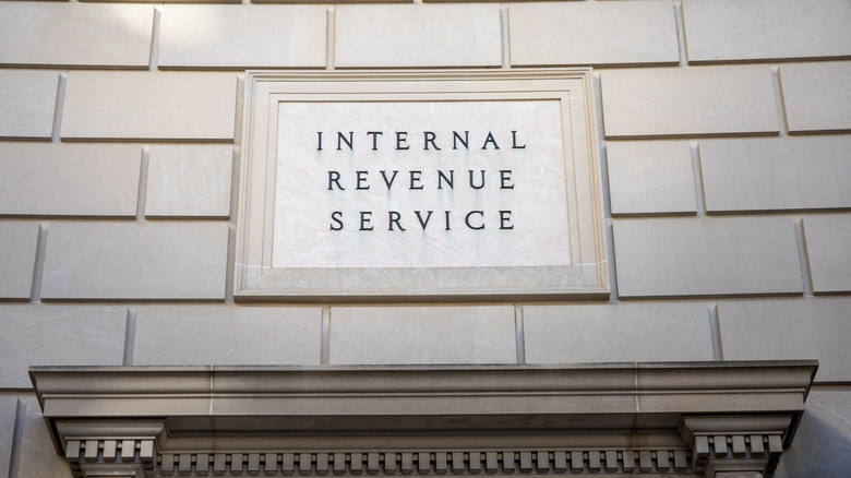 IRS plaque on a building