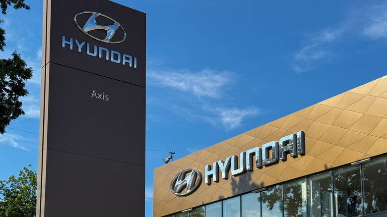 The frontage of the Hyundai Car Showroom.