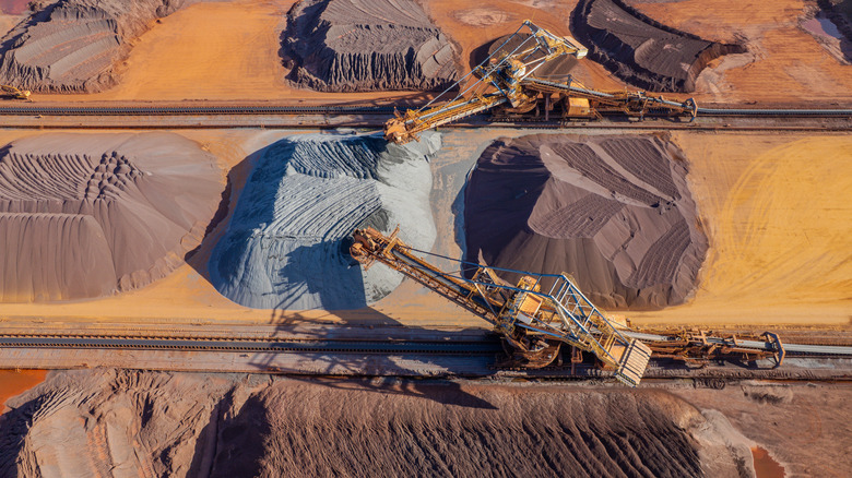 machinery working in a mine