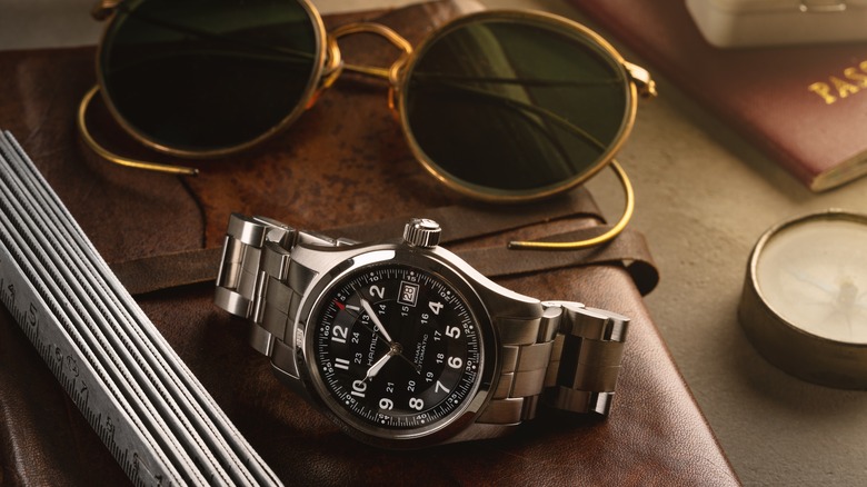 Hamilton Khaki Field with metal band.