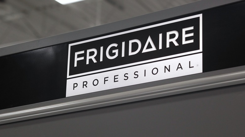 Frigidaire Professional logo placed above a kitchen appliance