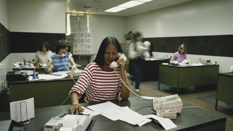 women working in an office