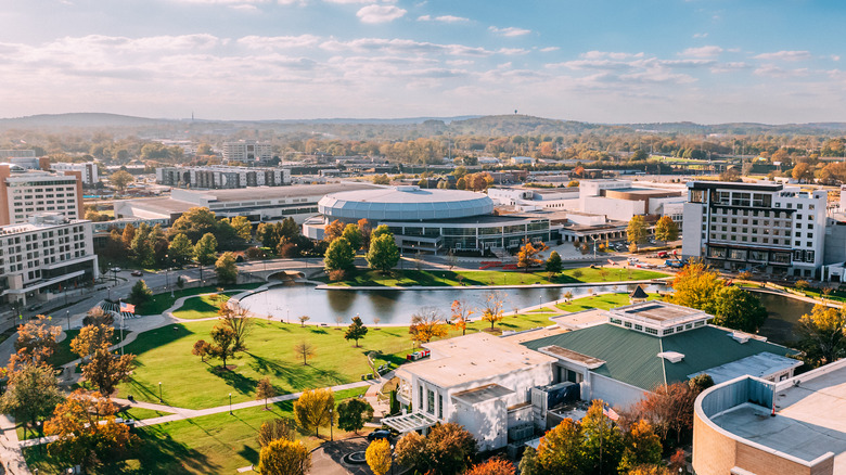 aerial view of Huntsville, Alabama