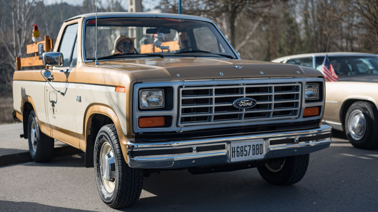 Ford truck in parking lot