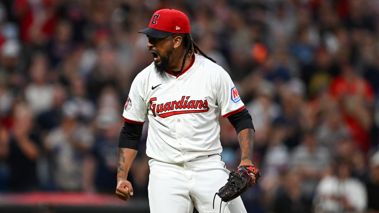 Emmanuel Clase on the mound