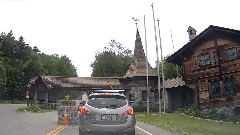 A POV of the the Whiteface Mountain Veterans Memorial Highway in New York