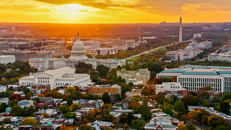 Aerial view of Washington D.C.