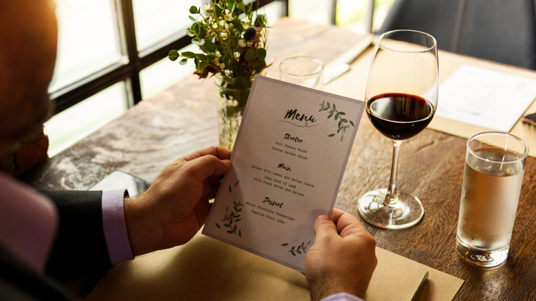 a glass of wine at a restaurant
