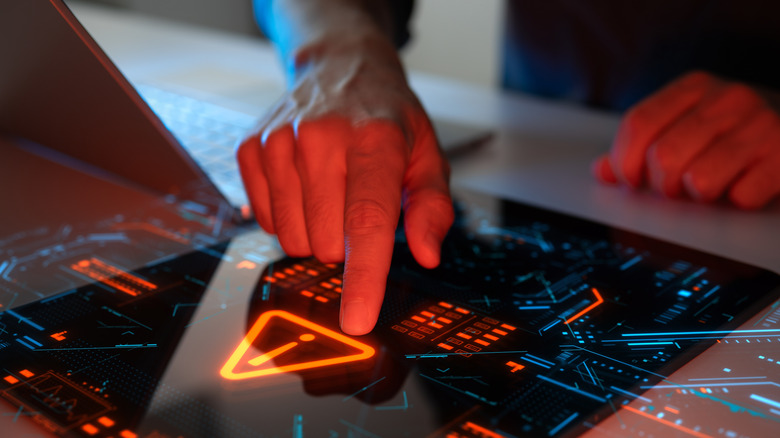 Hacker breaking into an account