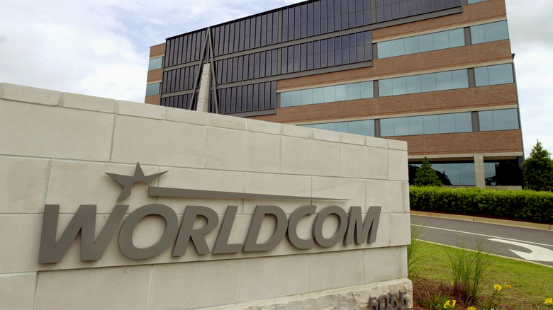 Worldcom sign in front of building