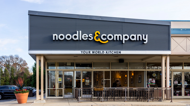 Exterior of a Noddles & Company store