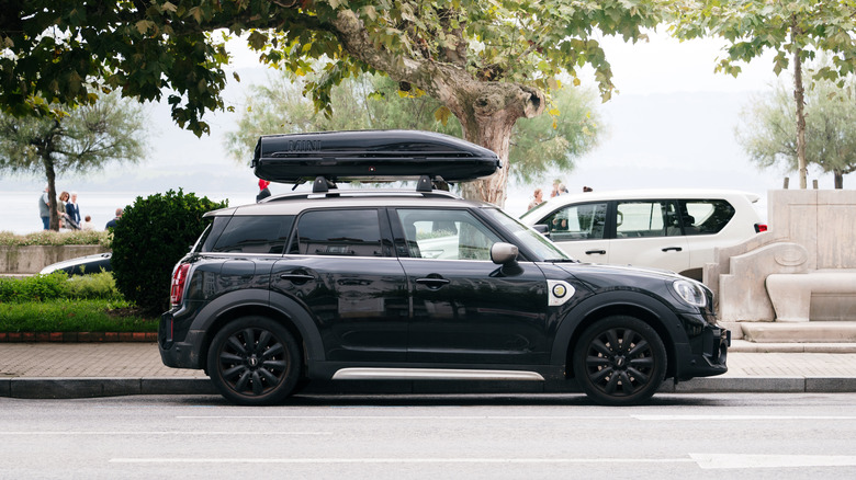 a car with a roof rack attached to top