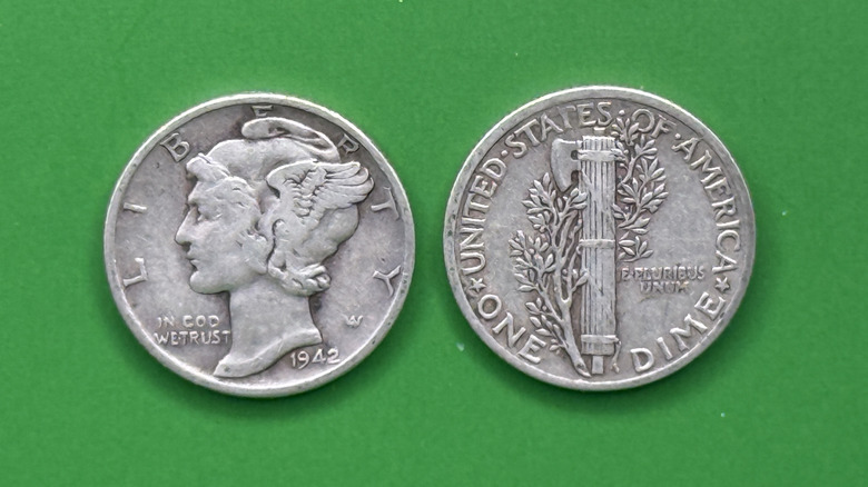 1942 Mercury dime without the 42 over 41 error