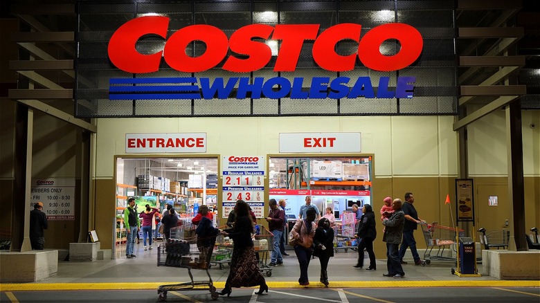 Entrance and exit of Costco