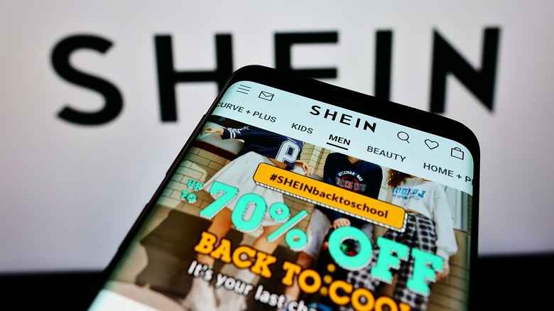 Shein site and logo