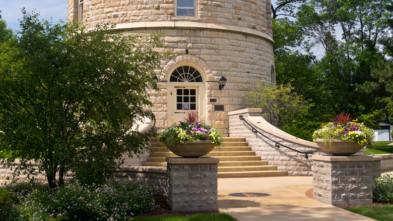 A historic water tower in Western Springs, IL.