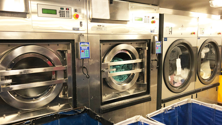 Commercial laundry onboard the cruise ship Norwegian Breakaway.