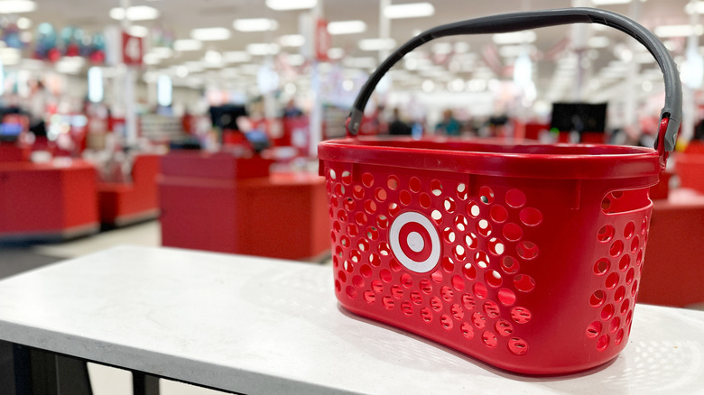 Target basket at checkout