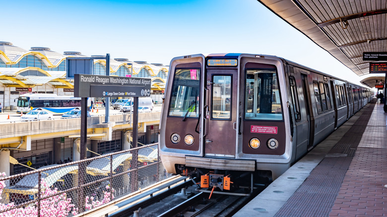 A Washington, D.C. metro train