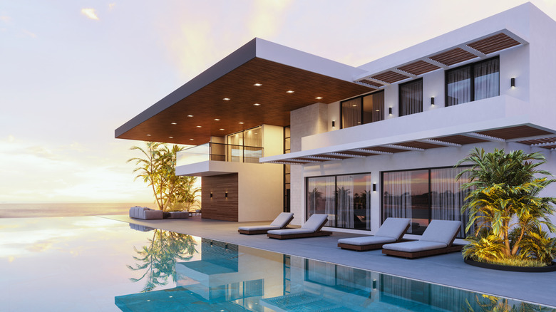 luxury mansion on the ocean