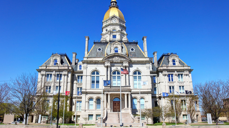 Front shot of the Vigo County courthouse in Terre Haute