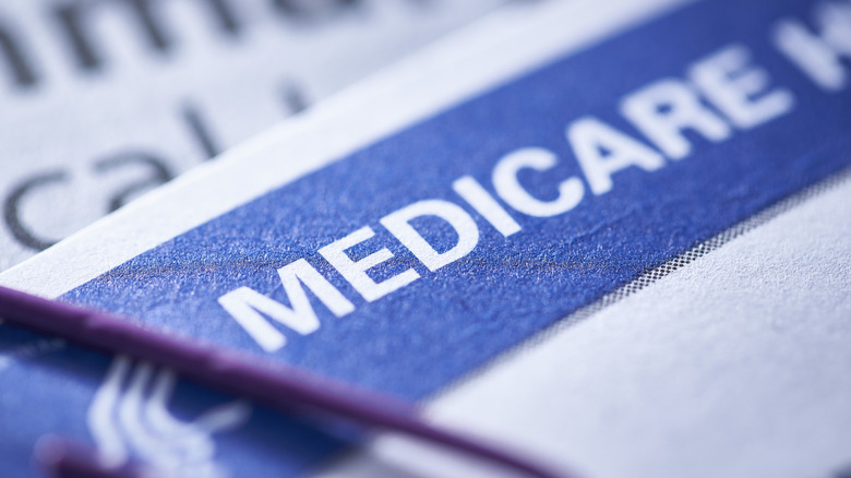 The word 'Medicare' written on a document