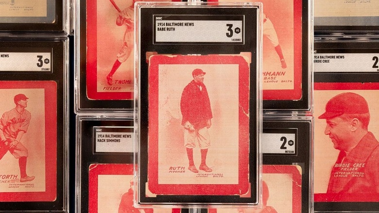 1914 Baltimore News Babe Ruth rookie card