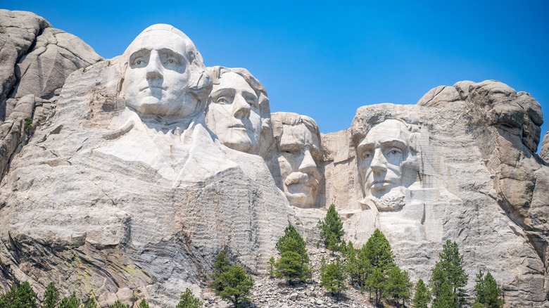 View of the Mount Rushmore National Memorial in South Dakota