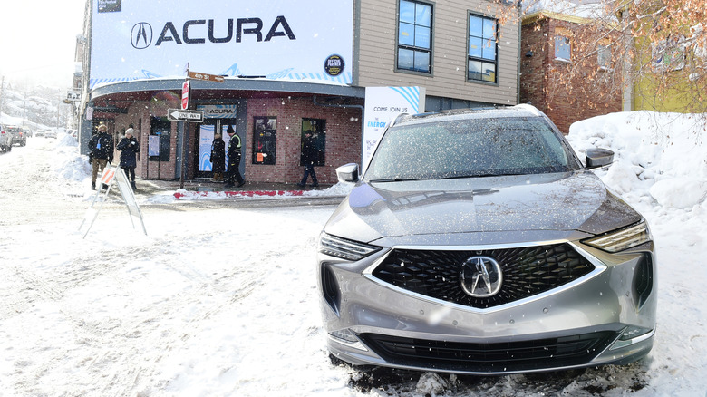 A silver 2022 Acura MDX at the Sundance Film Festival.