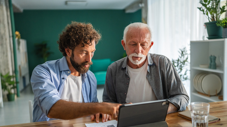 man and his adult child