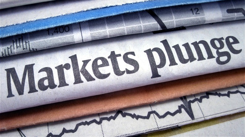 Newspaper headline markets plunge