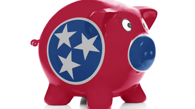 Tennessee logo on piggy bank