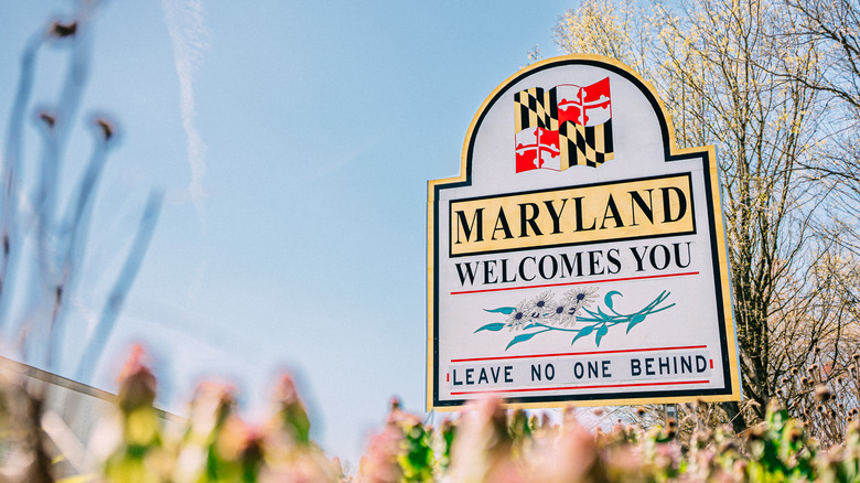 Welcome to Maryland sign