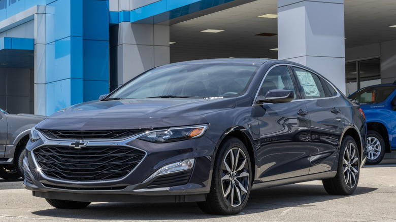 A Chevrolet Malibu at the dealership