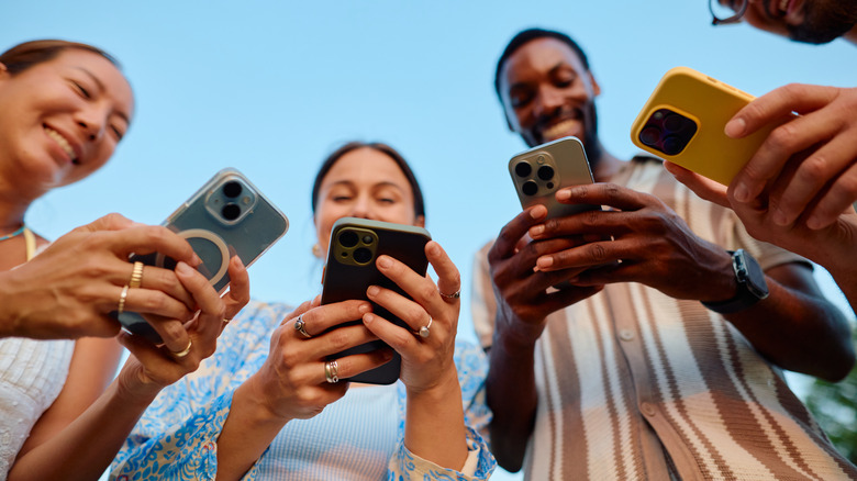 Gen Zers on their phones