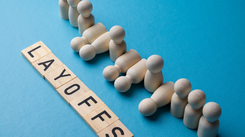 Conceptual representation of corporate layoffs