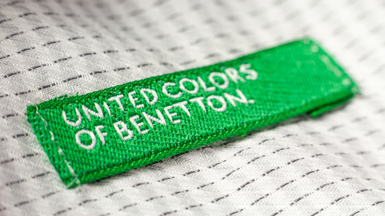 Shirt label from Benetton brand