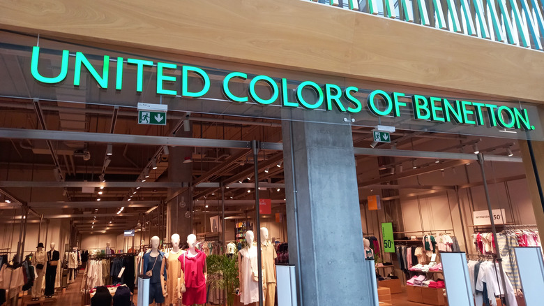 United Colors of Benetton sign above store