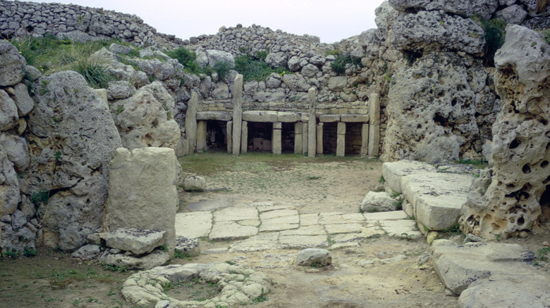 Southern Gigantija temple on Malta.