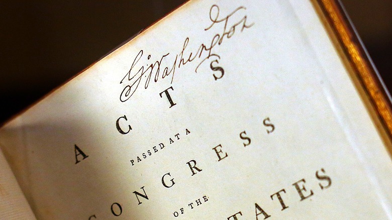 George Washington copy U.S. Constitution