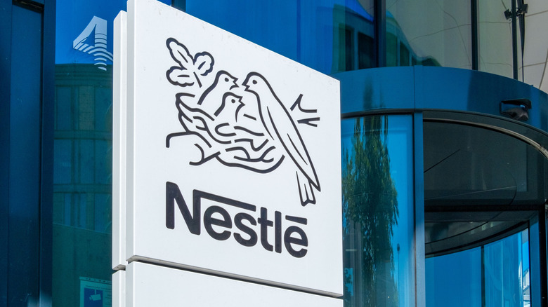 Nestle logo outside a building