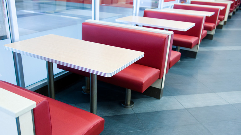 Empty restaurant interior waiting for customers